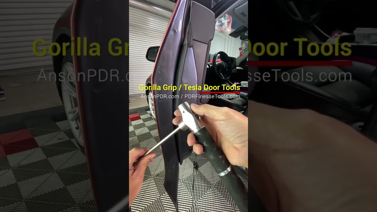 Tesla's Matte Wrap Makeover: The Art of Dent Repair Unveiled #tesladentrepair #paintlessdentremoval