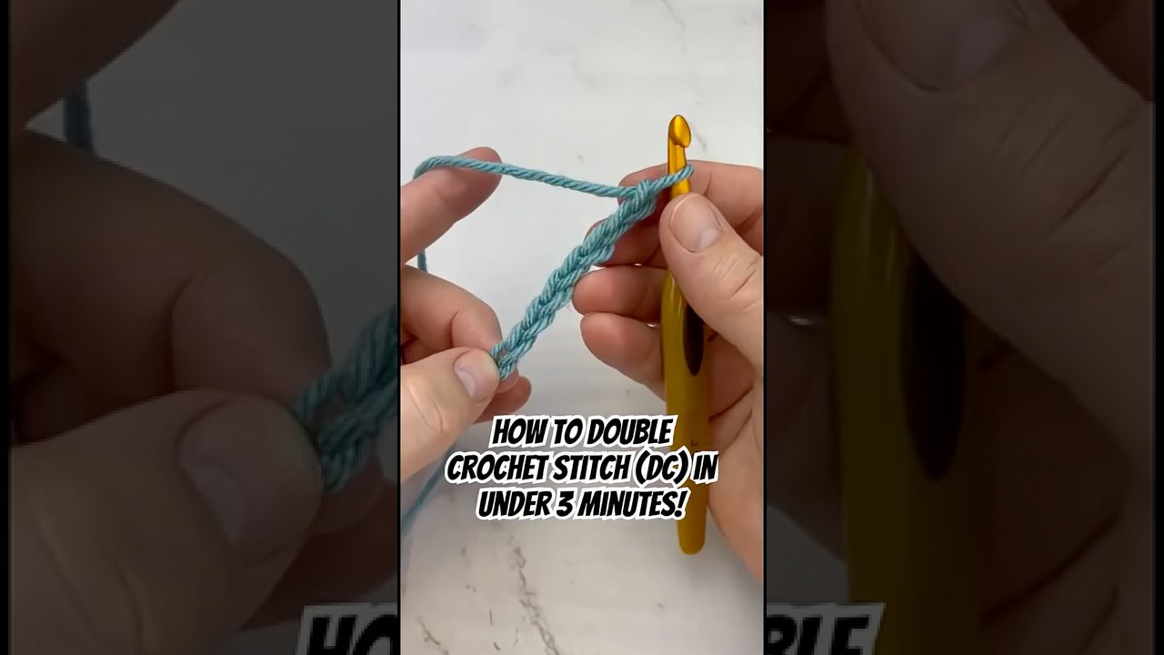 Learn the DOUBLE CROCHET stitch in under 3 minutes! Perfect for beginners or for a quick refresher!