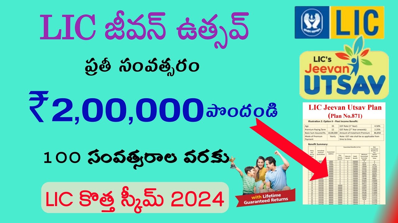 lic jeevan utsav plan 2024/lic jeevan utsav scheme details in telugu/LIC regular income plan
