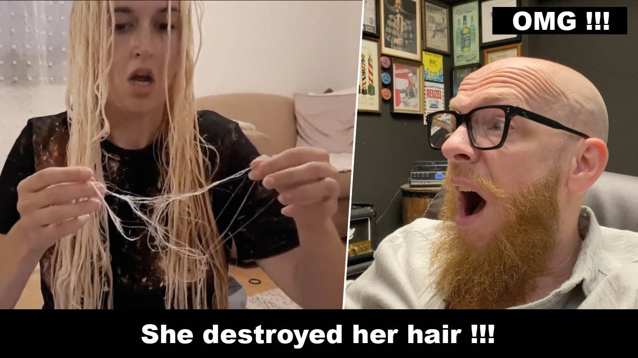 Она испортила свои волосы осветлителем Blond Brilliance! Парикмахерша отреагировала на эпическую ...