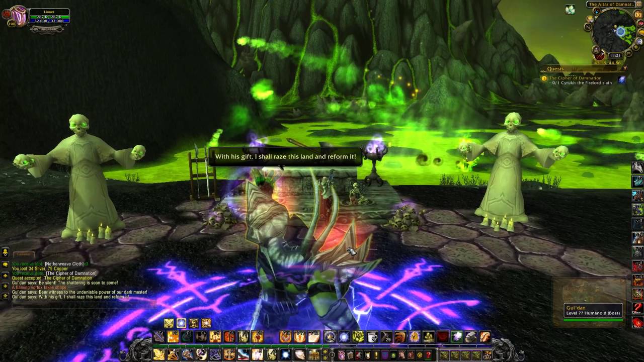 The Cipher Of Damnation Quest ID 10588 Playthrough Shadowmoon Valley