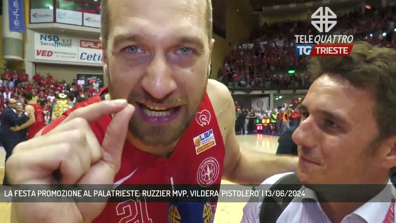 LA FESTA PROMOZIONE AL PALATRIESTE: RUZZIER MVP, VILDERA 'PISTOLERO' | 13/06/2024