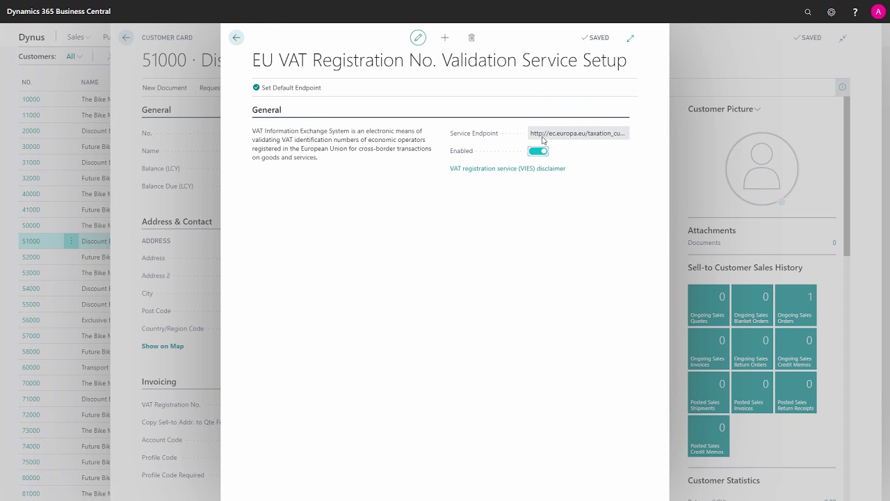 Controlling Customers VAT Reg. No. with EU No. Validation Service - Dynamics 365 Business Central