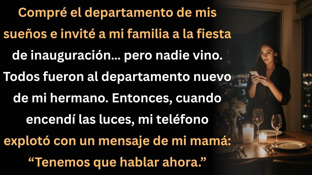 Invité a mi familia a mi inauguración… nadie vino y mi mamá me escribió  ‘Tenemos que hablar