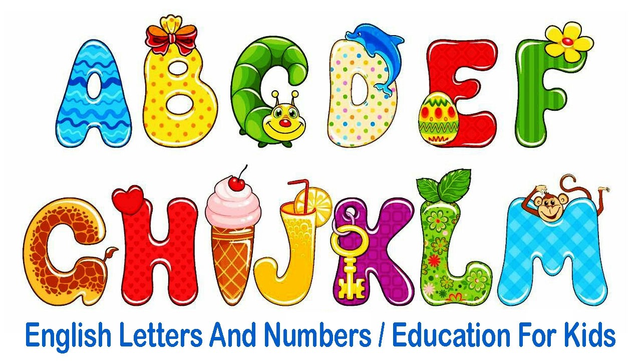 English Letters And Numbers / Education For Kids / Video With Cartoon Images