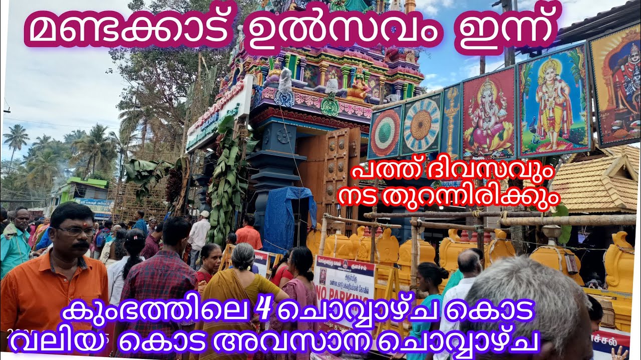 മണ്ടക്കാട് അമ്മക്ക് കൊട മഹോല്‍സവം വലിയകൊട march 11 ചൊവ്വാഴ്ച #മണ്ടക്കാട്കൊട #mandaikaduponkala