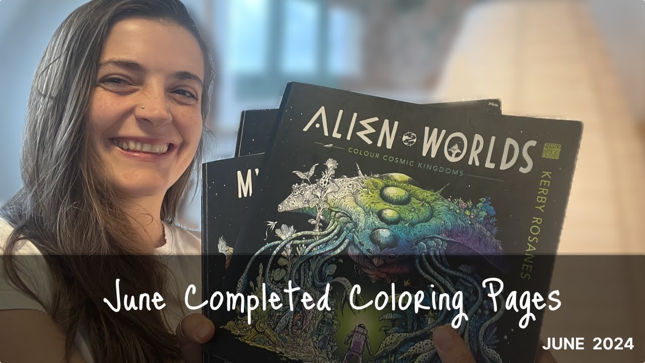 June 2024 Completed Coloring Pages ✨✨ | #adultcoloring