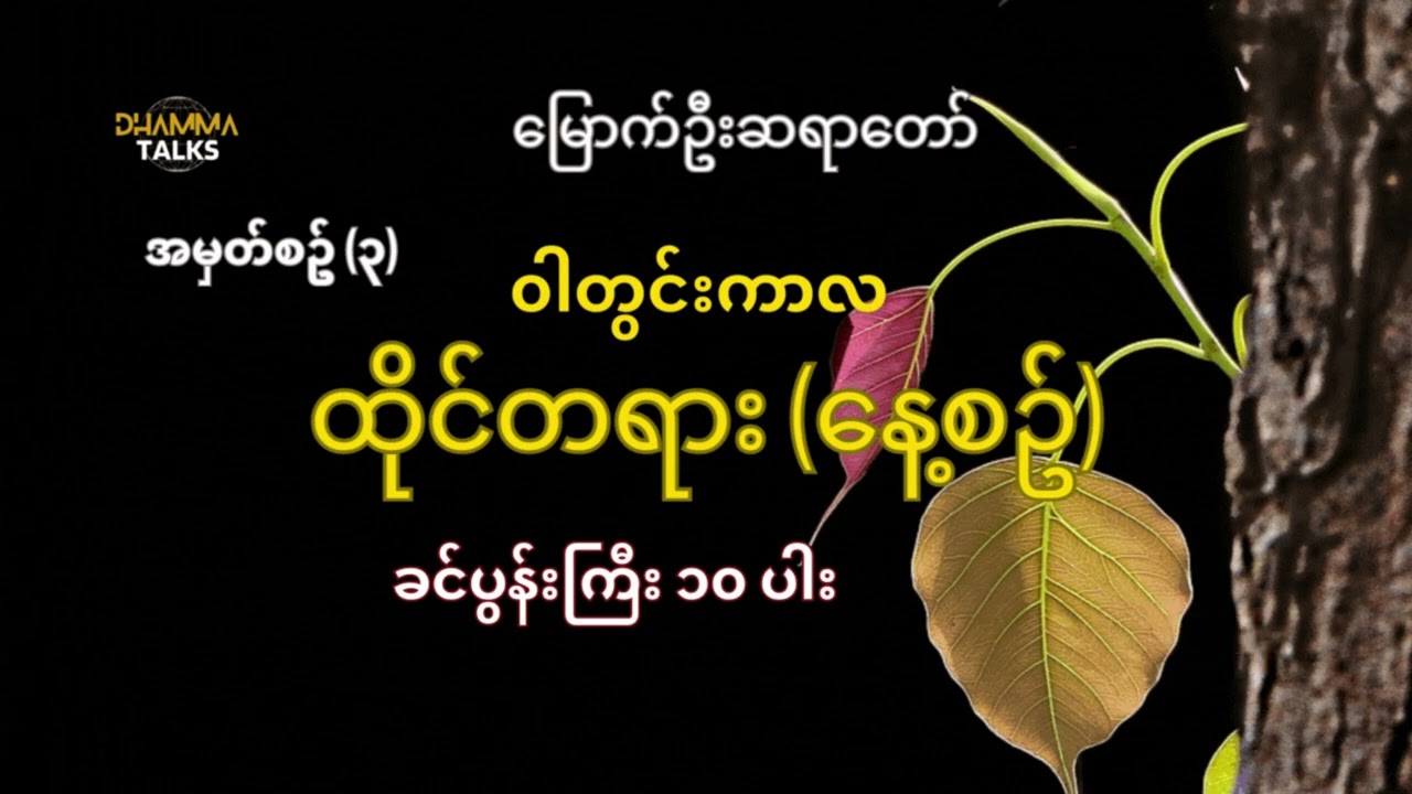 ထိုင်တရား အမှတ်စဥ် (၃) (ခင်ပွန်းကြီး ၁၀ ပါး) မြောက်ဦးဆရာတော်