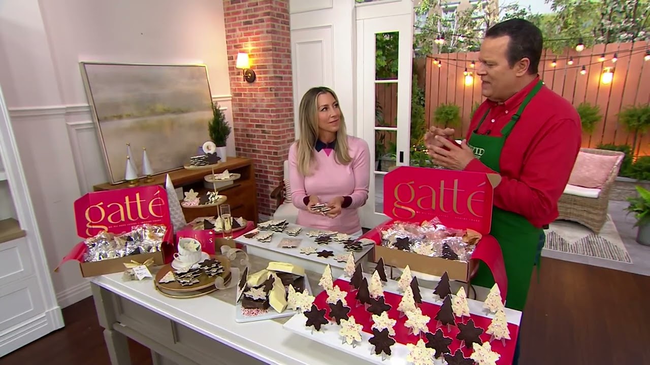 Gatte 28 Individual Peppermint Bark Holiday Shapes on QVC