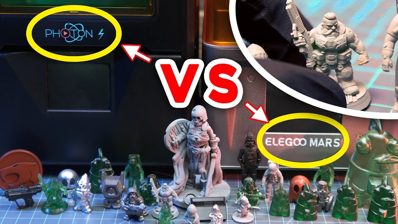 First Time 3D Printing! | Elegoo Mars VS Anycubic Photon S - Quality Comparison