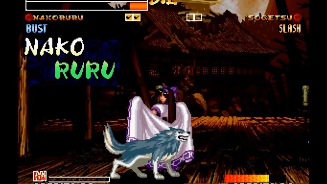 Samurai Shodown IV: Nakoruru playthrough lvl-8 bust 【60fps】