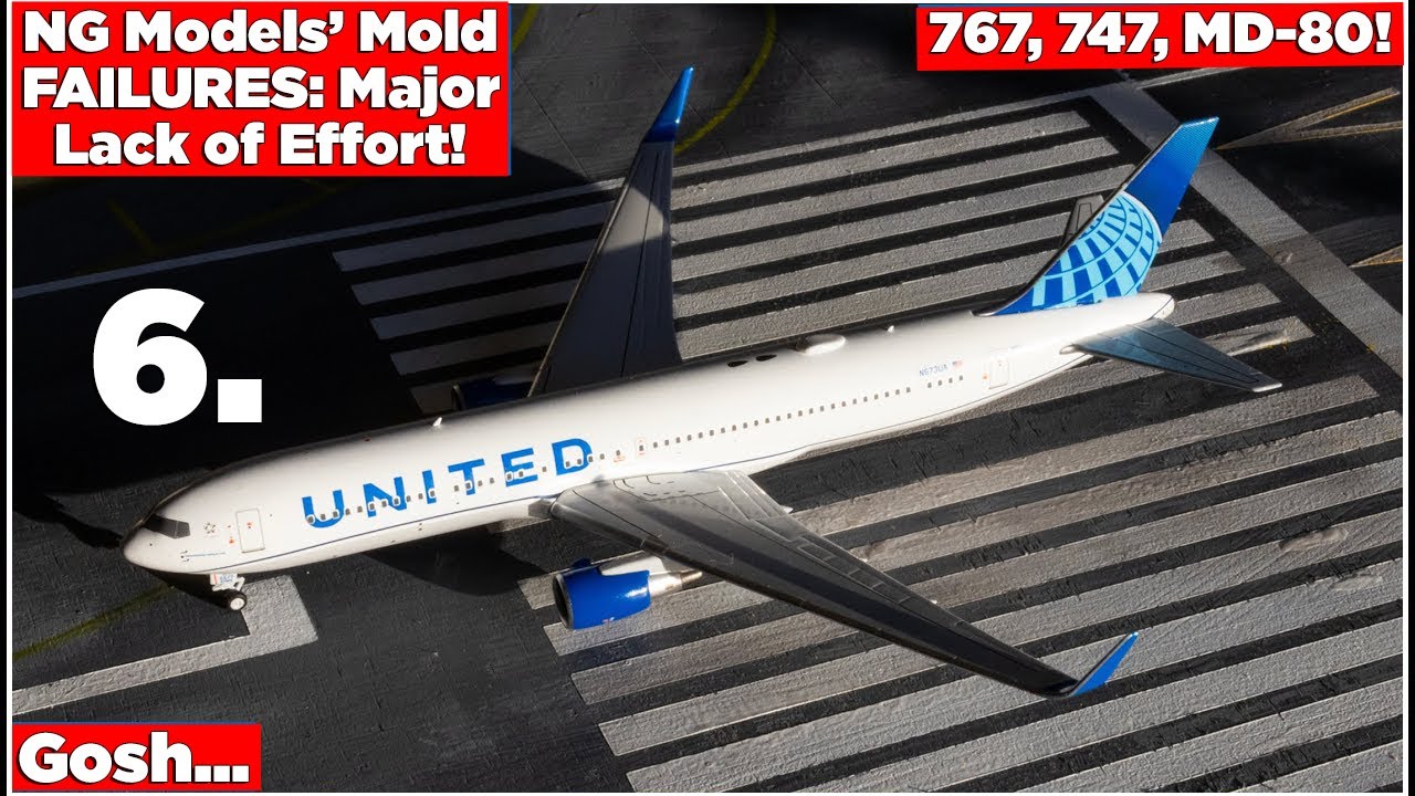 САМЫЕ КРУПНЫЕ ошибки использования пресс-форм у NG Models: 10 B767, 19 MD-80 и 18 B747-400!