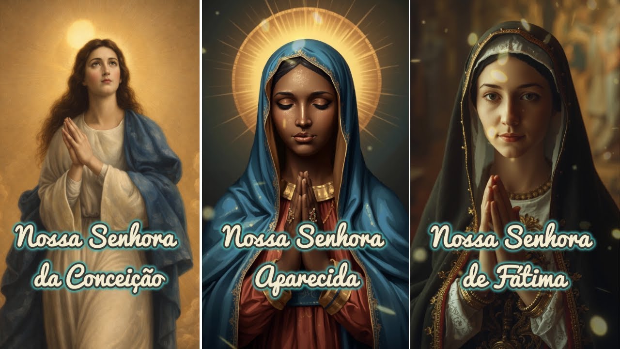 Orações a Nossa Senhora da Conceição, N.S. Aparecida e N.S. de Fátima - Reze todos os Dias  #shorts