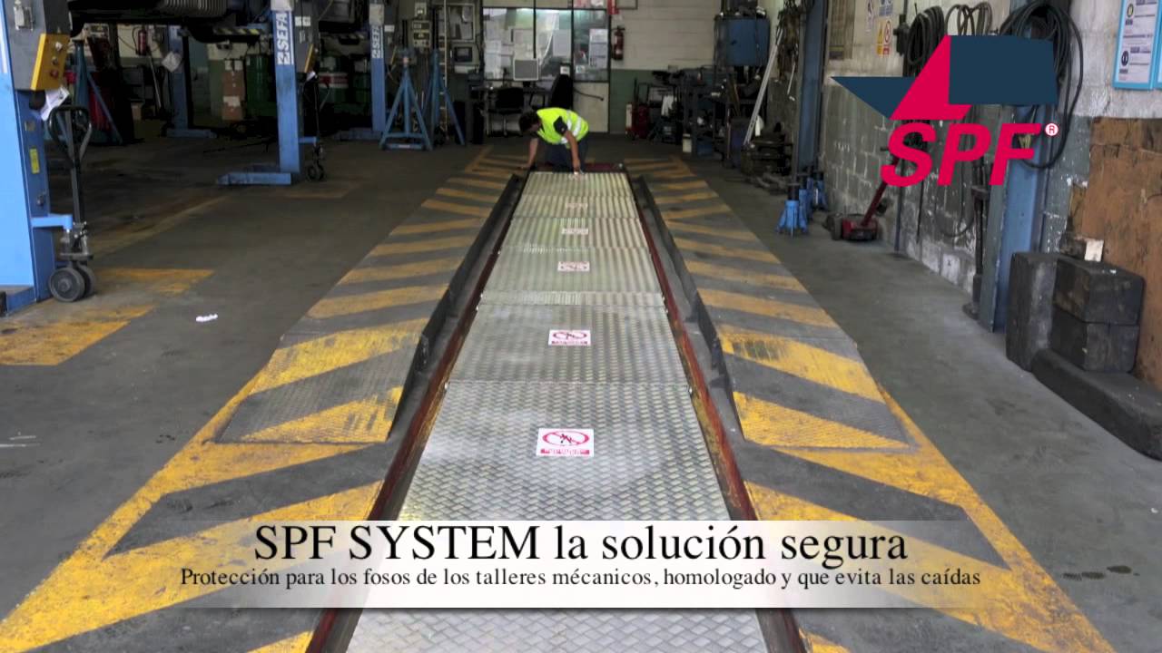 SPF SYSTEM la solución segura y de protección para los fosos de los talleres mécanicos