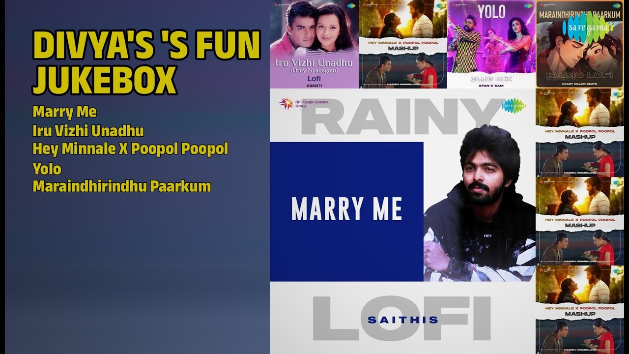 திவ்யாவின் ஜாலி ரீமிக்ஸ் | Divya Vivekanandan Songs | Marry Me | Iru Vizhi Unadhu