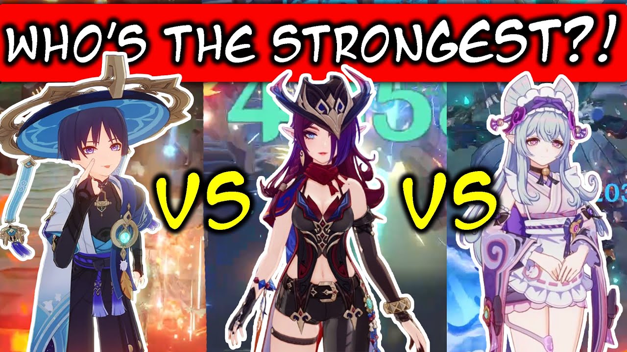 DPS Showdown~ Wanderer vs Chasca vs Mizuki! Who's the Strongest?!?! Genshin Impact~~~