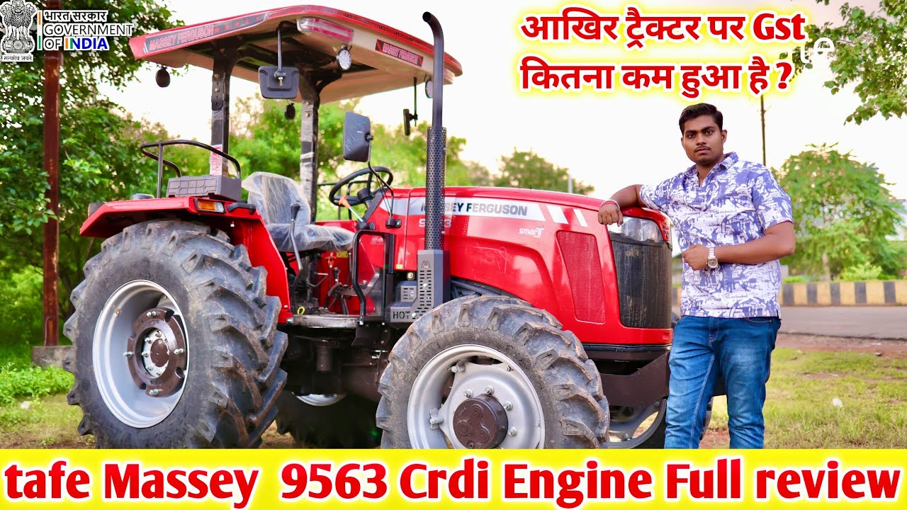 Massey 9563 4wd Tractor Full Review 2025 Model । GST ट्रैक्टर पर कितना कम हुआ है । Rahul dhakad ji 🔥