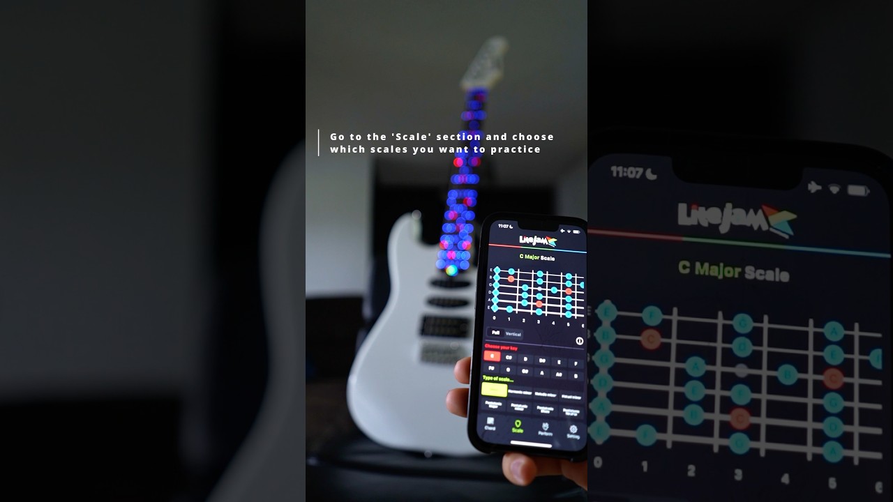 Learn Guitar Scales Visually with Litejam 🎸 | Smart LED Fretboard