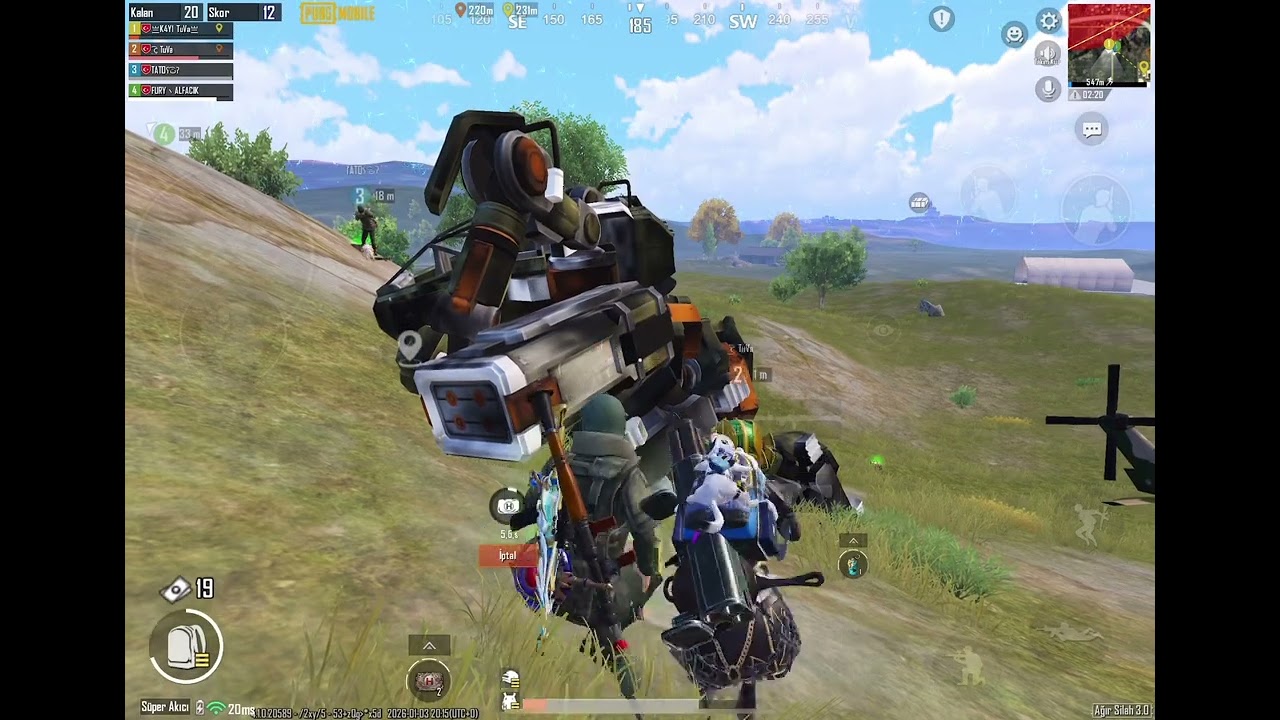 SCHOLLDA ADAMLARI ROBOTLA PARÇALADIM😀 PUBG MOBİLE AĞIR SİLAH MODU 