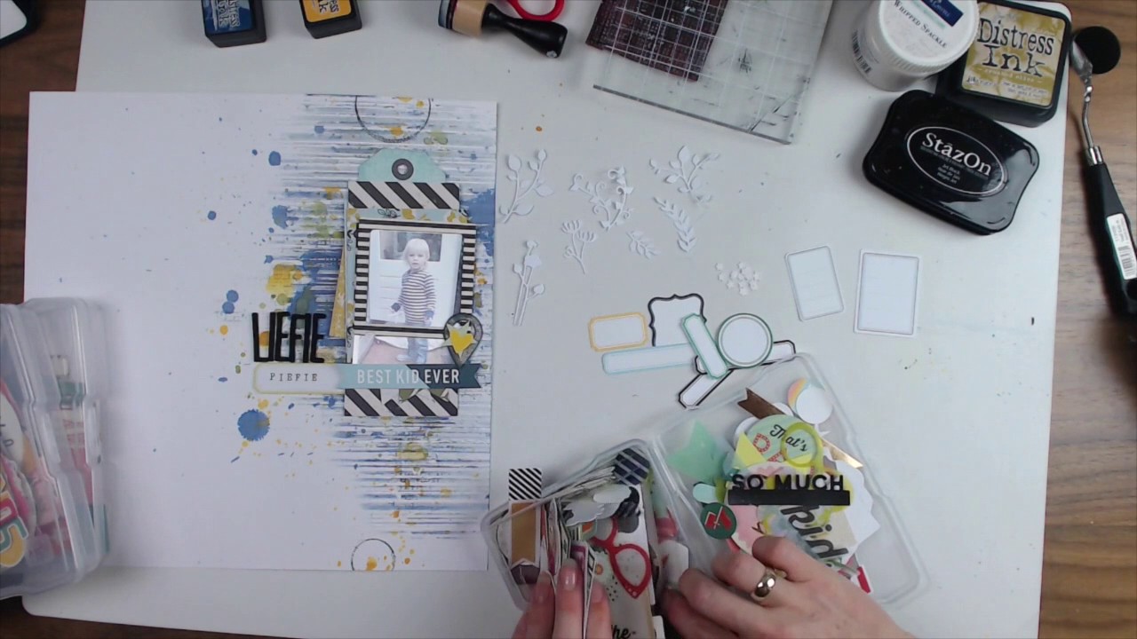 Mixed Media - Scrapbooking process video - #3 scraplift - distress ink