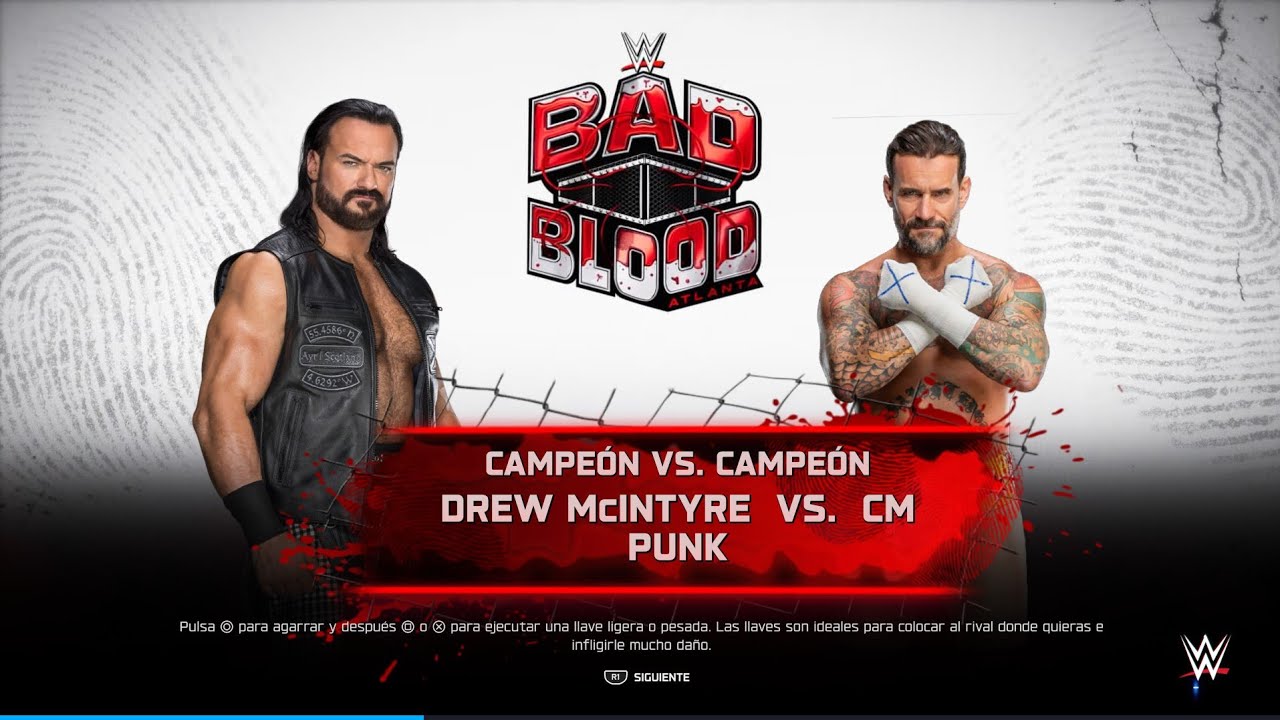 WWE 2K25 - DREW MCINTYRE vs CM PUNK -  CHAMP vs. CHAMP - HELL IN A CELL: BAD BLOOD | PS5 - GAMEPLAY