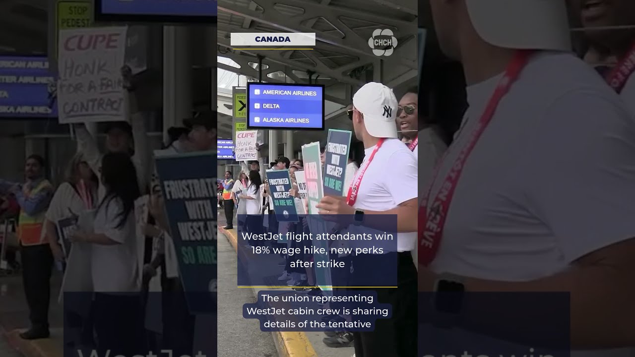 Бортпроводники WestJet добились повышения зарплаты на 18% и новых льгот после забастовки