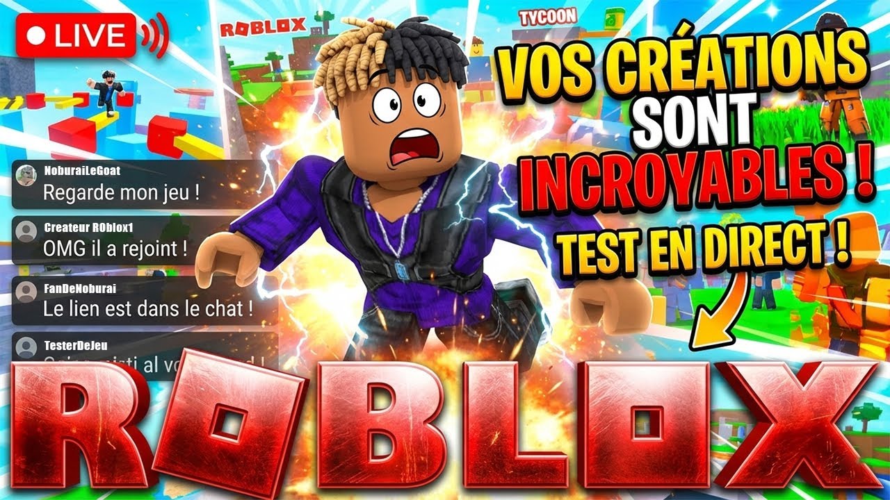 JE TESTE VOS JEUX ROBLOX (Et on joue !) 🔴 LIVE FR