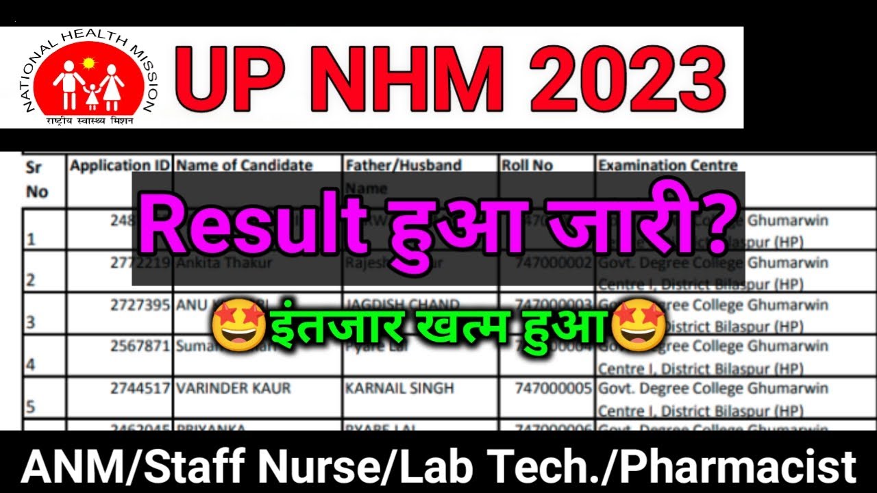 🤩खुशखबरी🤩| UP NHM Result 2023 जारी? up nhm cut off 2023 | up nhm ka result kab aaega | up nhm result