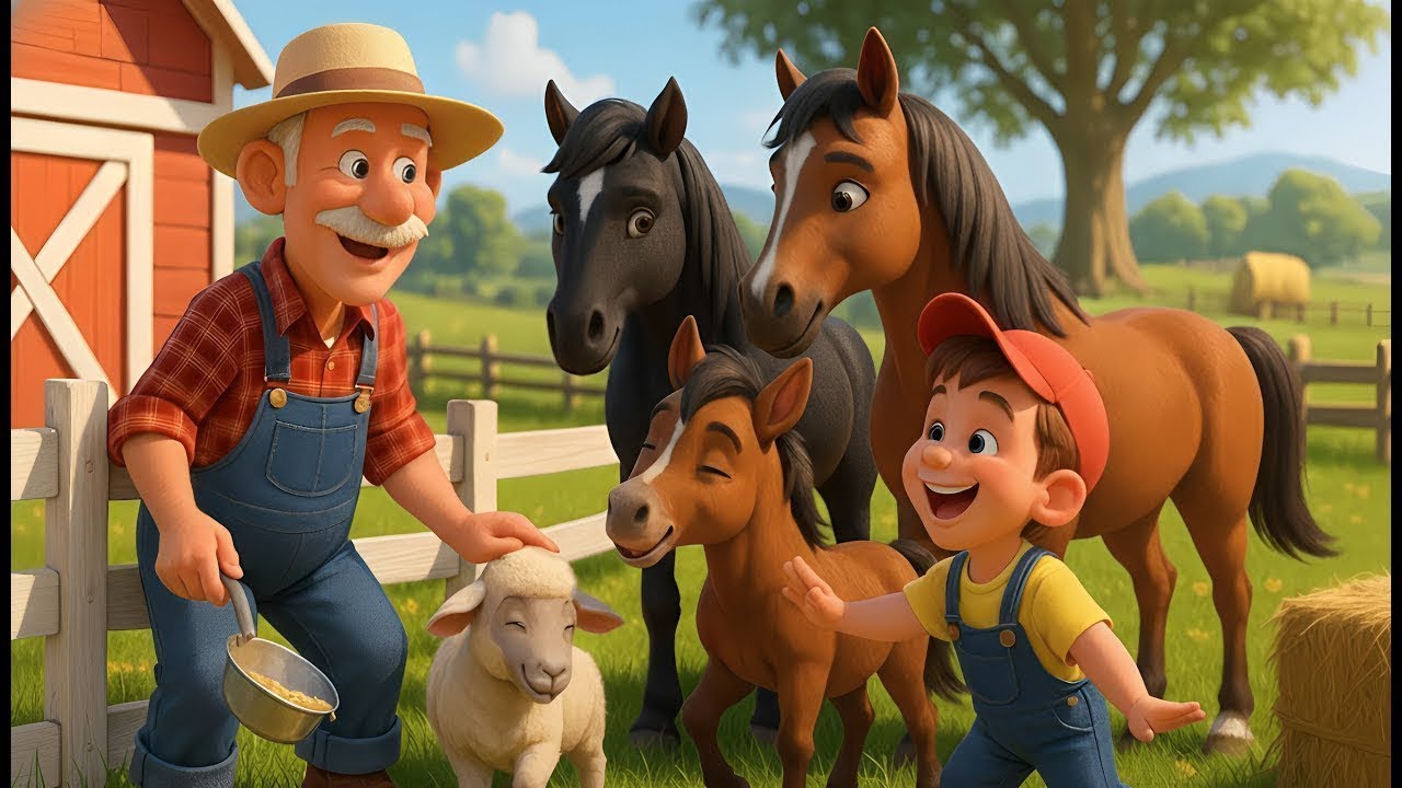 Old MacDonald Had a Farm | Learn Animal Sounds for Kids | Educational 3D Rhymes Compilation