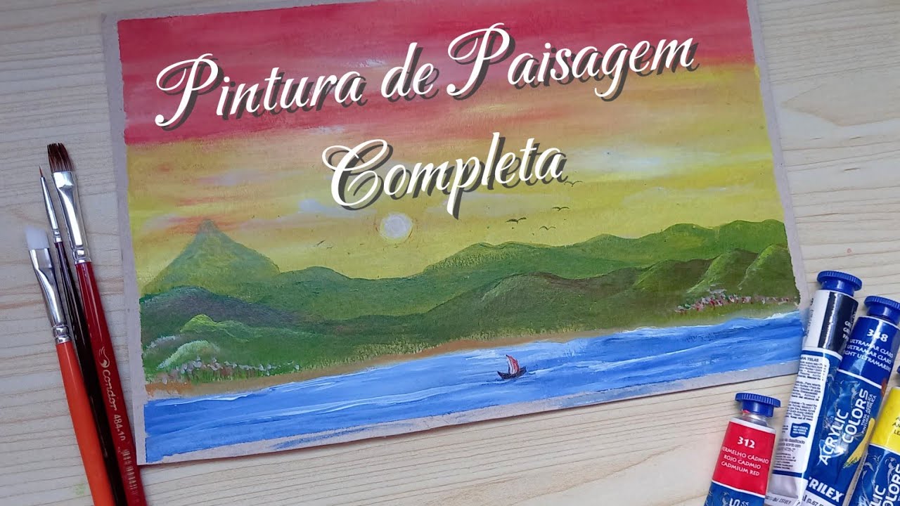 Como PINTAR uma PAISAGEM | Passo a Passo