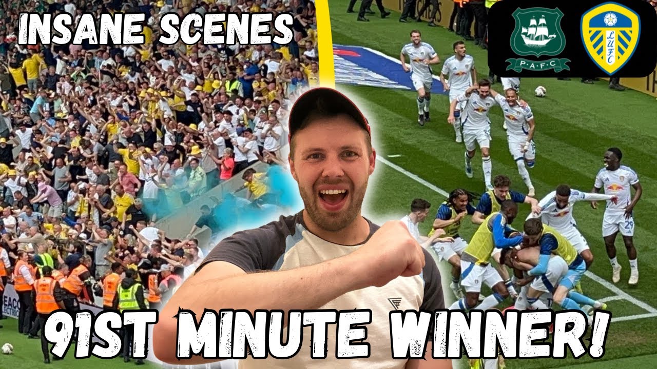THE MOMENT LEEDS UNITED BECAME CHAMPIONS IN THE 91ST MINUTE!