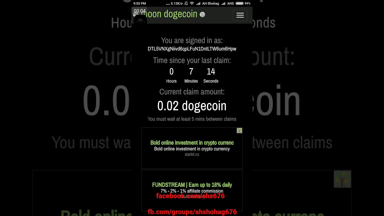 Earn free dogecoin from moondoge.co.in