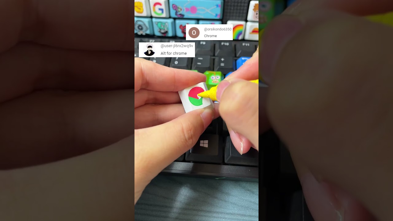 Drawing Chrome on the keyboard 