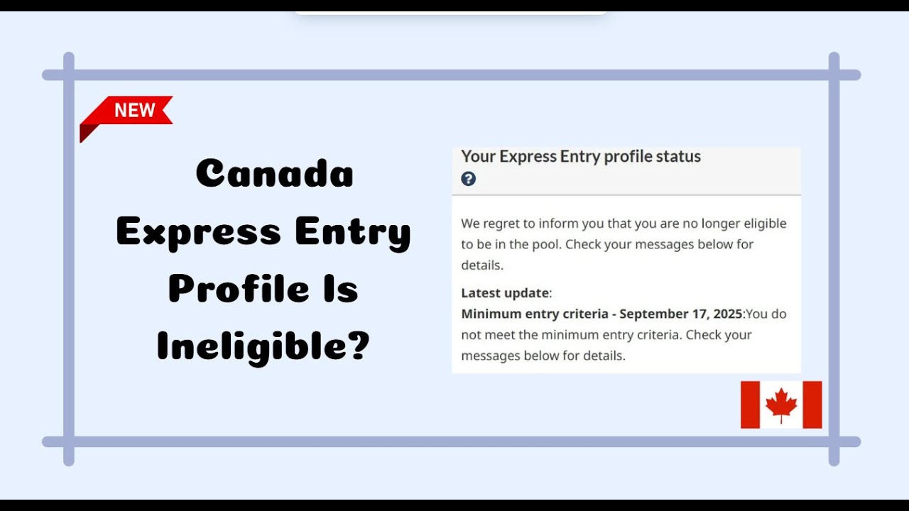 Express Entry Profile Ineligible |  Canada PR Tips 2025 #expressentrycanada