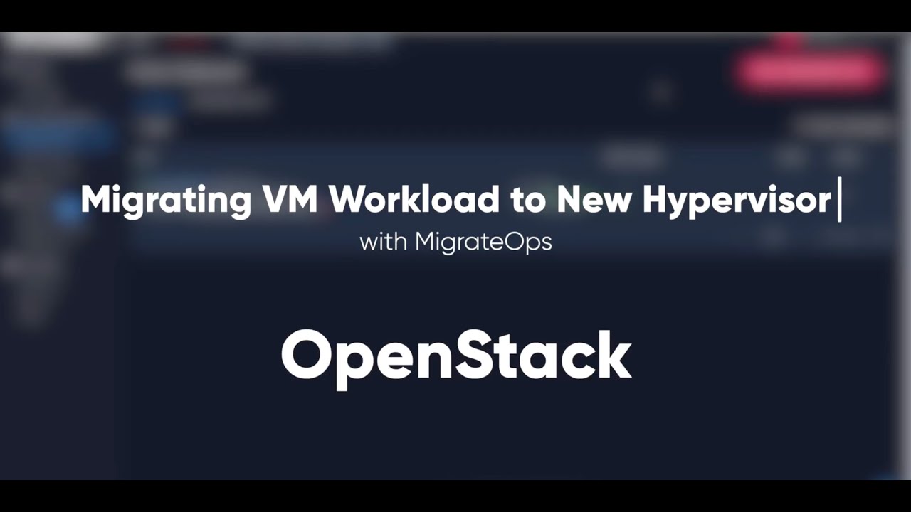 Short Demo: Automated Migration from VMware to OpenStack