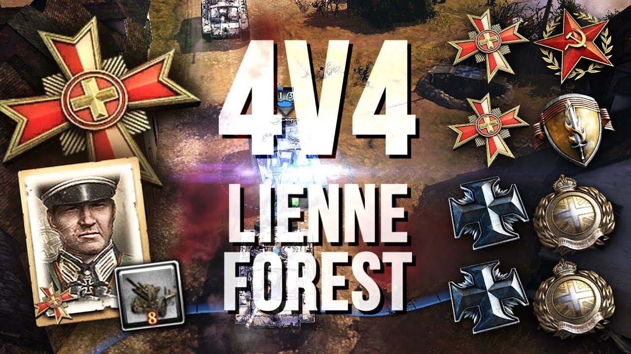 WE HAVE STUGS DOWN [4v4] [OST] [Lienne Forest] — Full Match of Company of Heroes 2