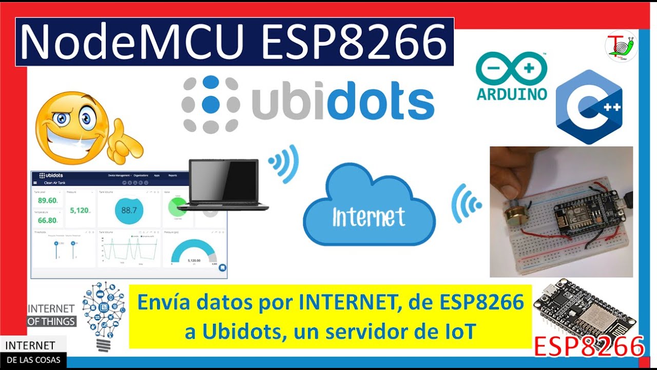 ✔️ Ubidots con NodeMCU ESP8266  👈 Envía datos por INTERNET a un Servidor 😉 Curso IoT con ESP8266 #19