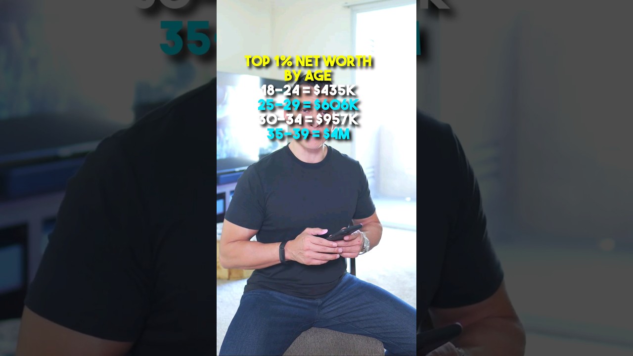 NET WORTH Of The TOP 1% In America By Age! 😎 Hit subscribe! #money #milliondollars #rich #shorts