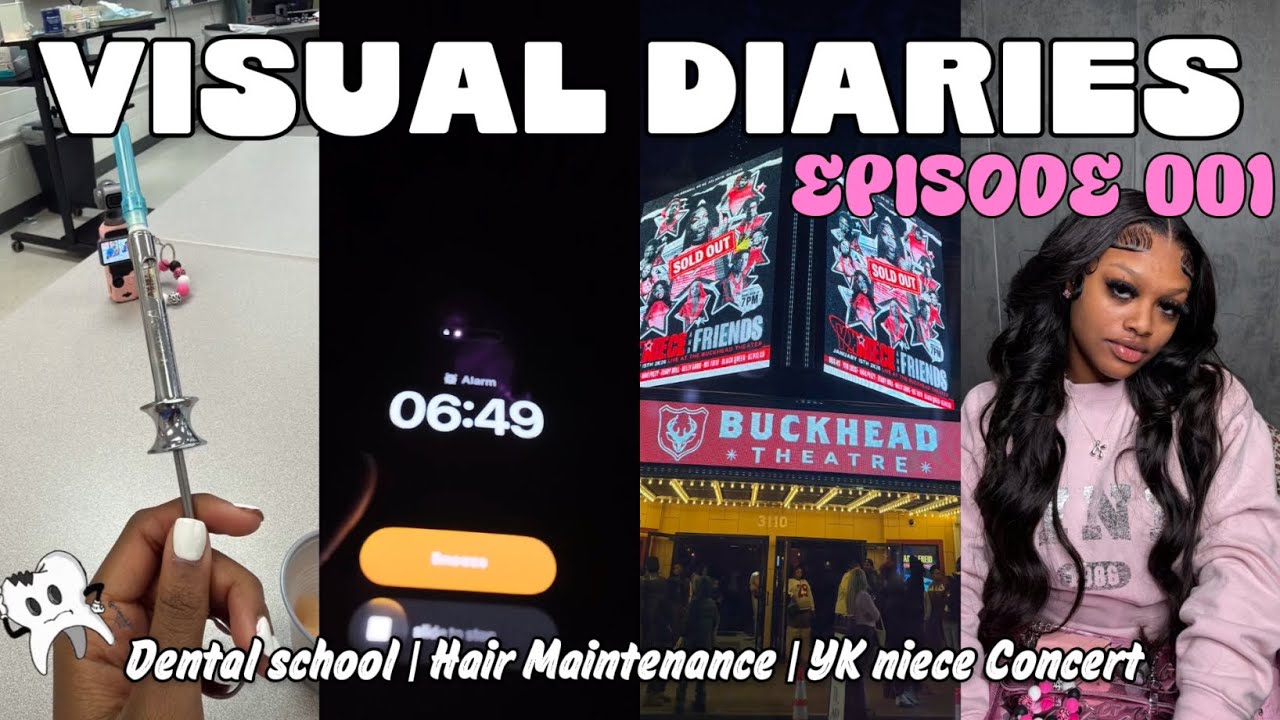 Visual Diaries 001: ( quick vlog ) Dental school 🦷|  Hair Maintenance | Yk niece concert + friends 💖