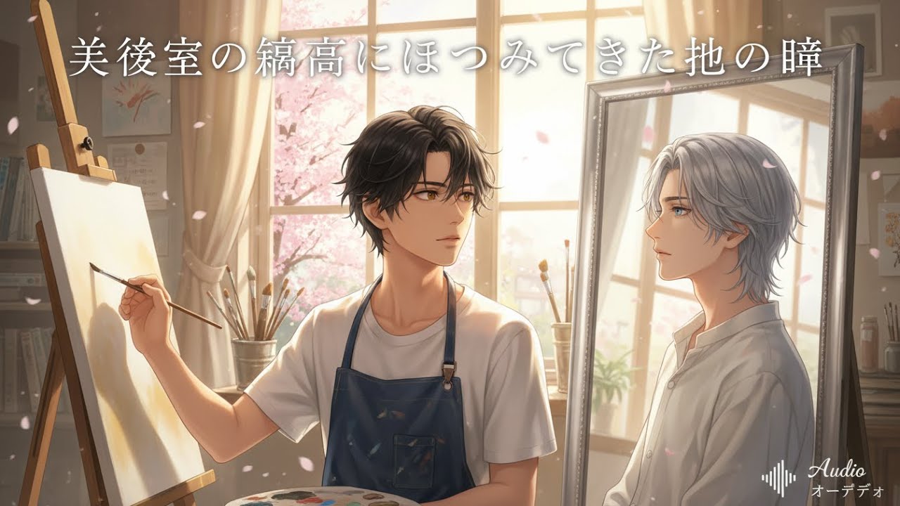「美術室の鏡越しに見つめてきた彼の瞳」