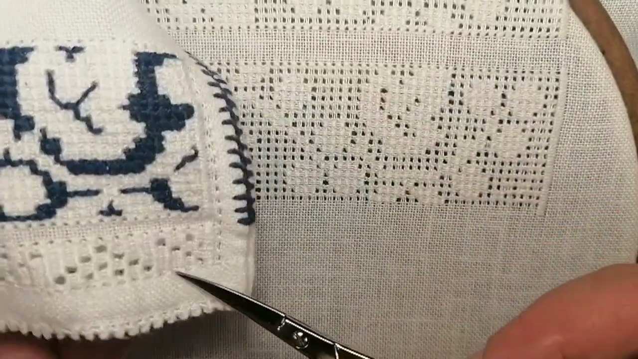 МК.Двоколірна полтавська мережка .Перший етап мережка настил через чисницю.