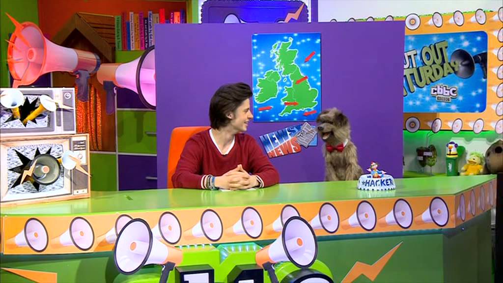 Typical nasty behaviour of Hacker T Dog on the CBBC channel