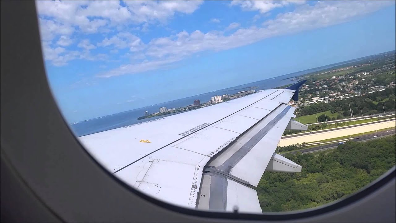 Airplane Take Off from Tampa, Florida (POV) HD