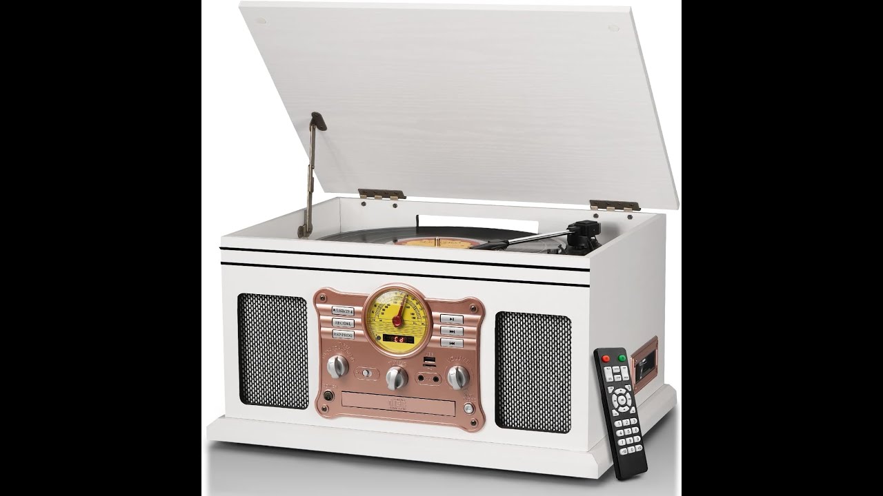 TANLANIN 10 In 1 Record Player Bluetooth  Built-in Speakers, CD & Cassette, AM/FM Radio Review
