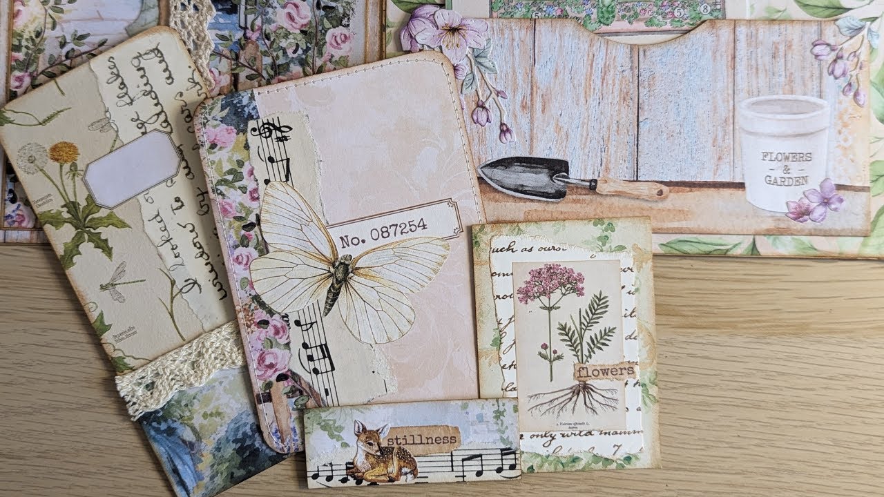 Making Junk Journal Ephemera From Trash & Packaging ~ In The Garden Removable Journal Folio