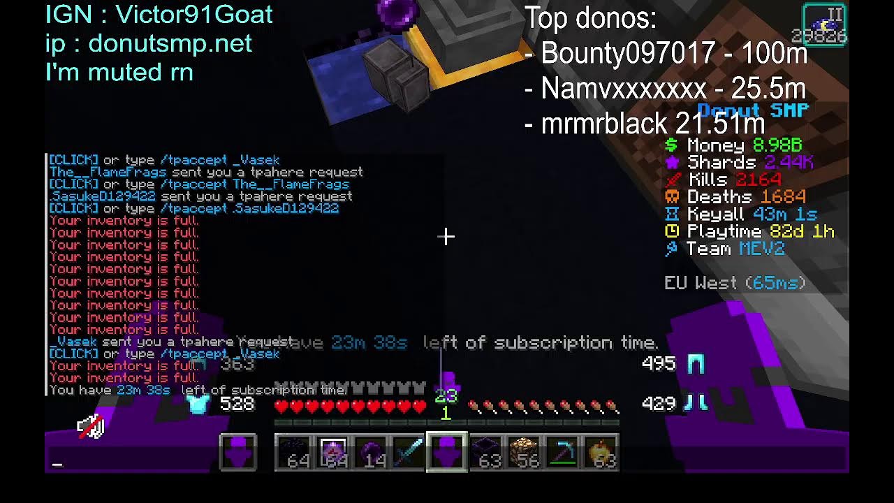 Donut smp live! Unbanned! I got media!! Gambling! Rating bases! 200 subs- Lootdrop