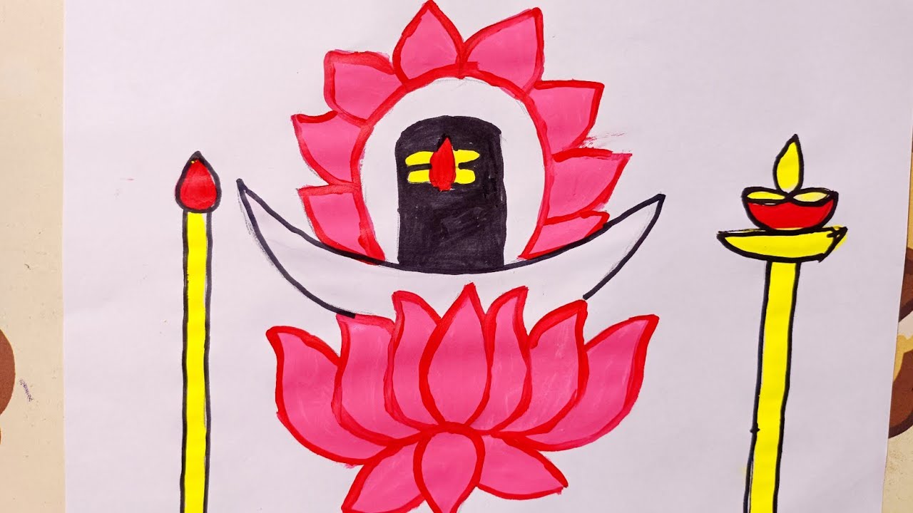 शिवलिंग easy drawing step by step|easy drawing|Art boy 100