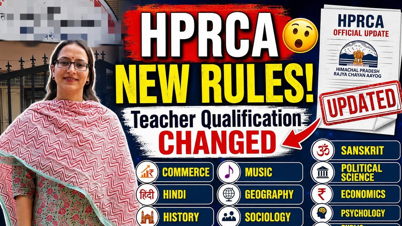 HPRCA Big Update on Minimum Qualification for Scheme Based CBSE Teacher Posts | Full Details