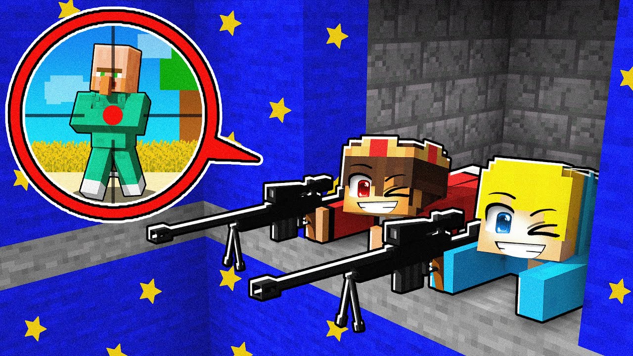 Ukri Familie wird zu geheimen Scharfschützen um Billy Familie zu trollen in Squid Game Minecraft