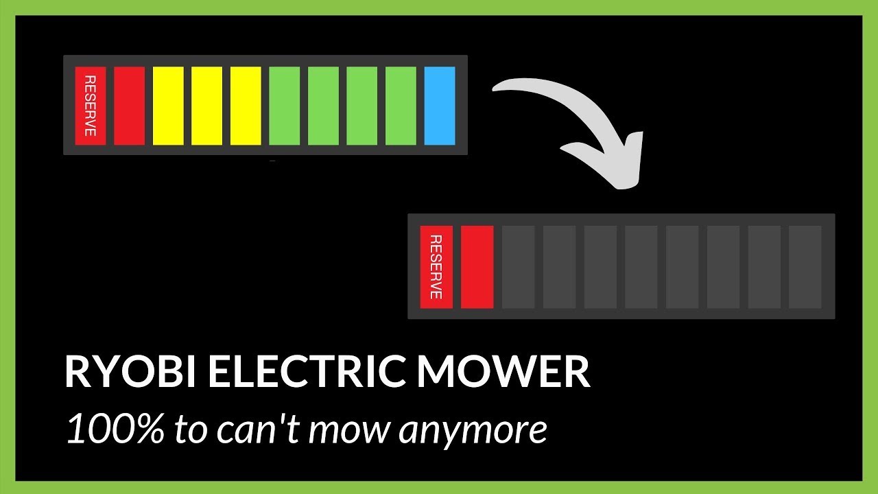 Ryobi 30 in. Electric Riding Mower Test - Battery From 100% to Can't Mow Anymore
